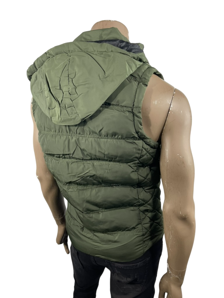 Green Logo Puffer Vest