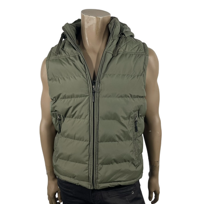 Green Simple Puffer Vest