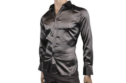 Black Shiny Dress Shirt