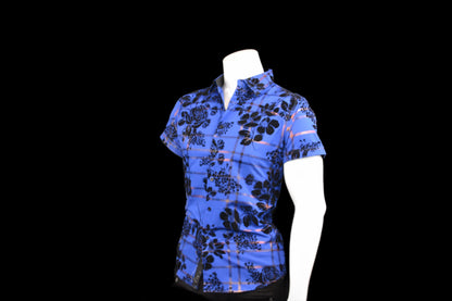 Blue Floral Short Sleeve Shirt