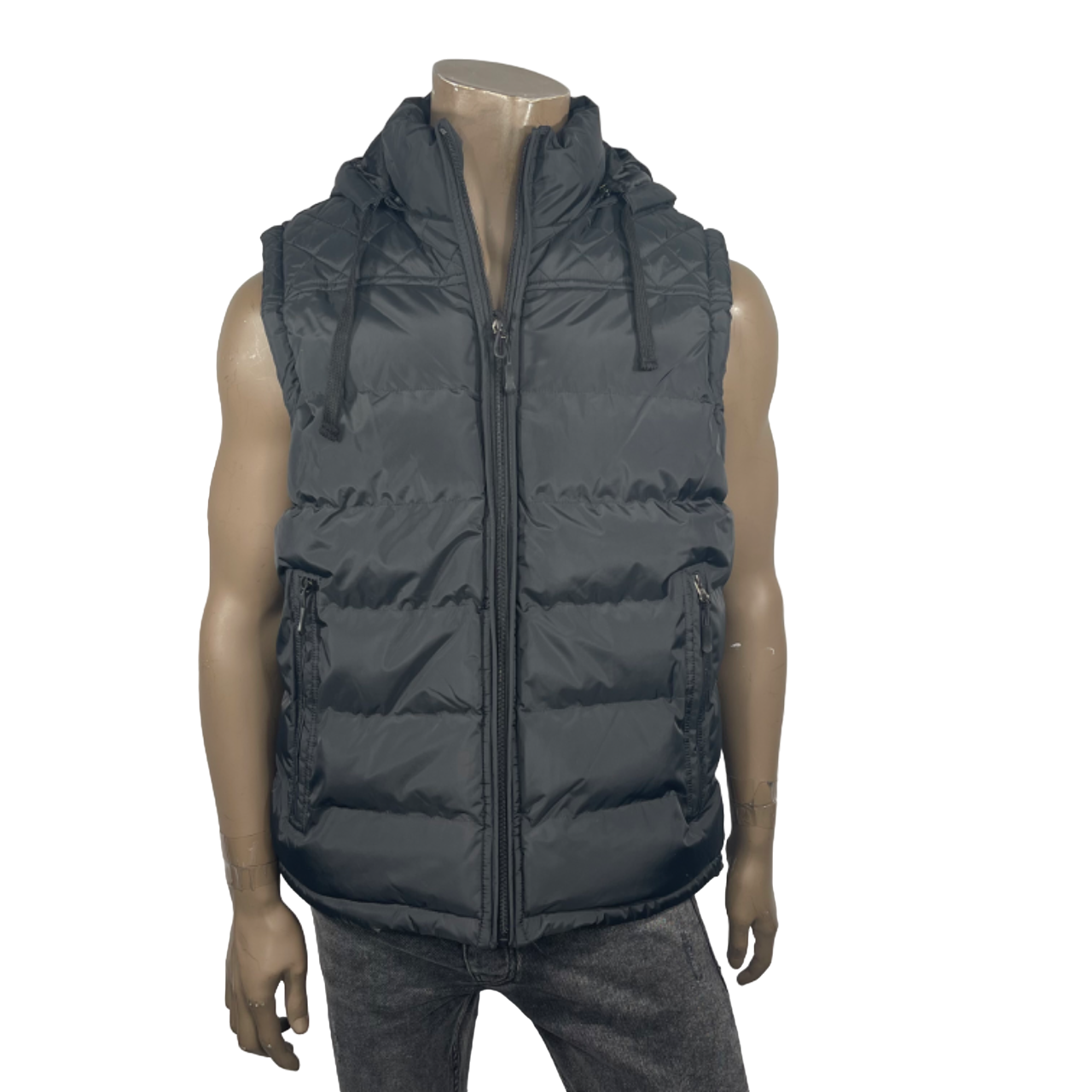 Simple Black Puffer Vest