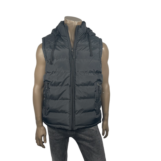 Simple Black Puffer Vest