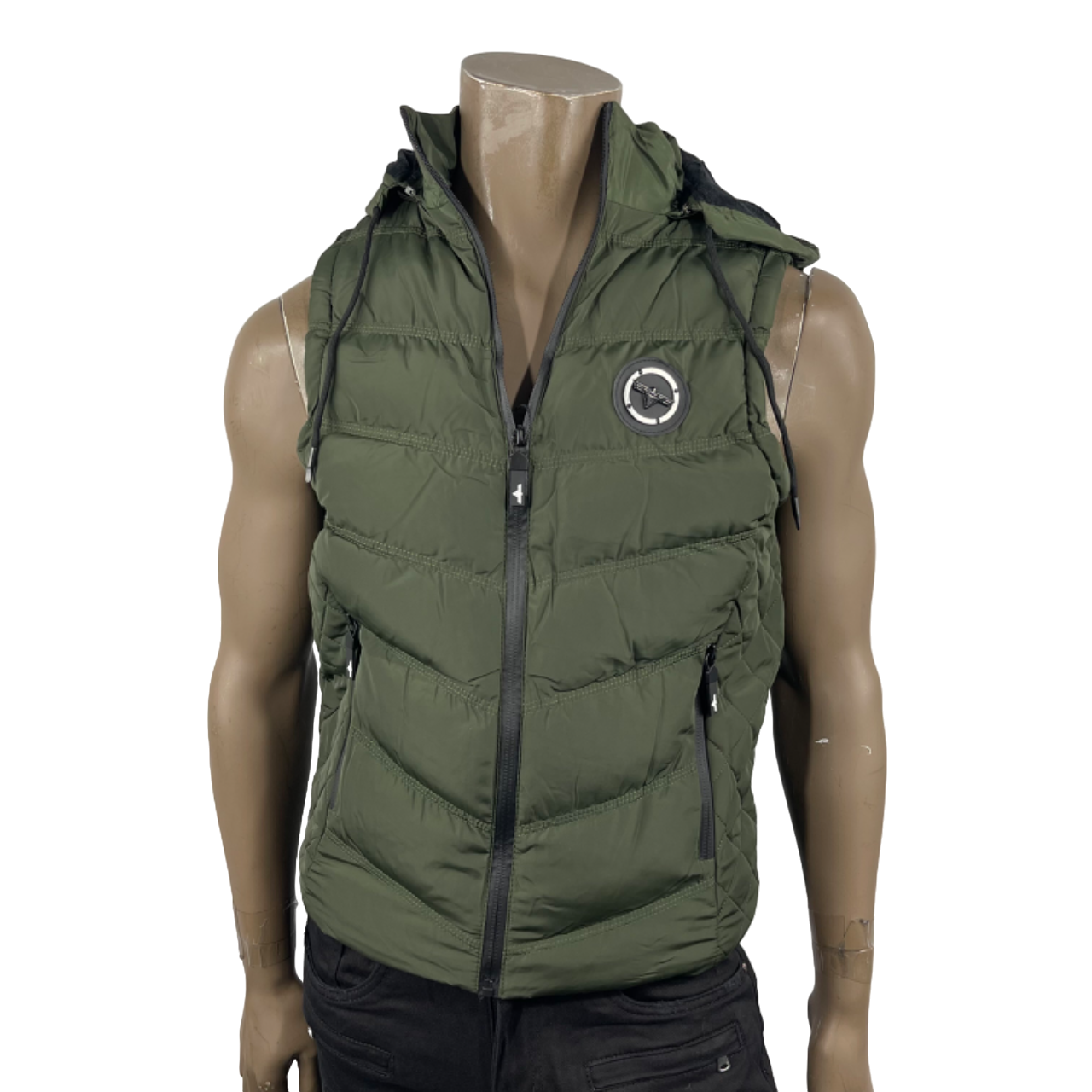 Green Logo Puffer Vest