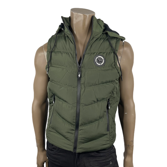 Green Logo Puffer Vest