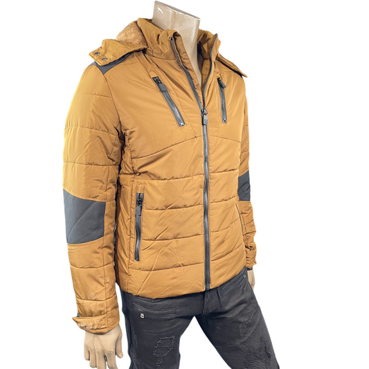 Tan Puffer Jacket