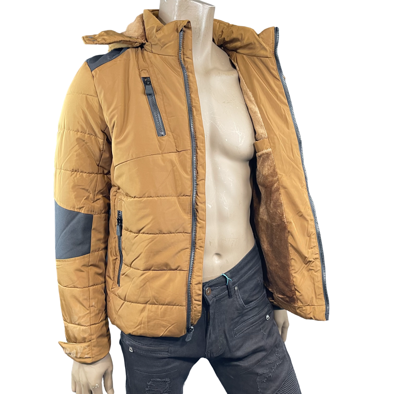 Tan Puffer Jacket