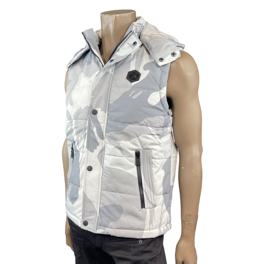 White Camo Vest Jacket