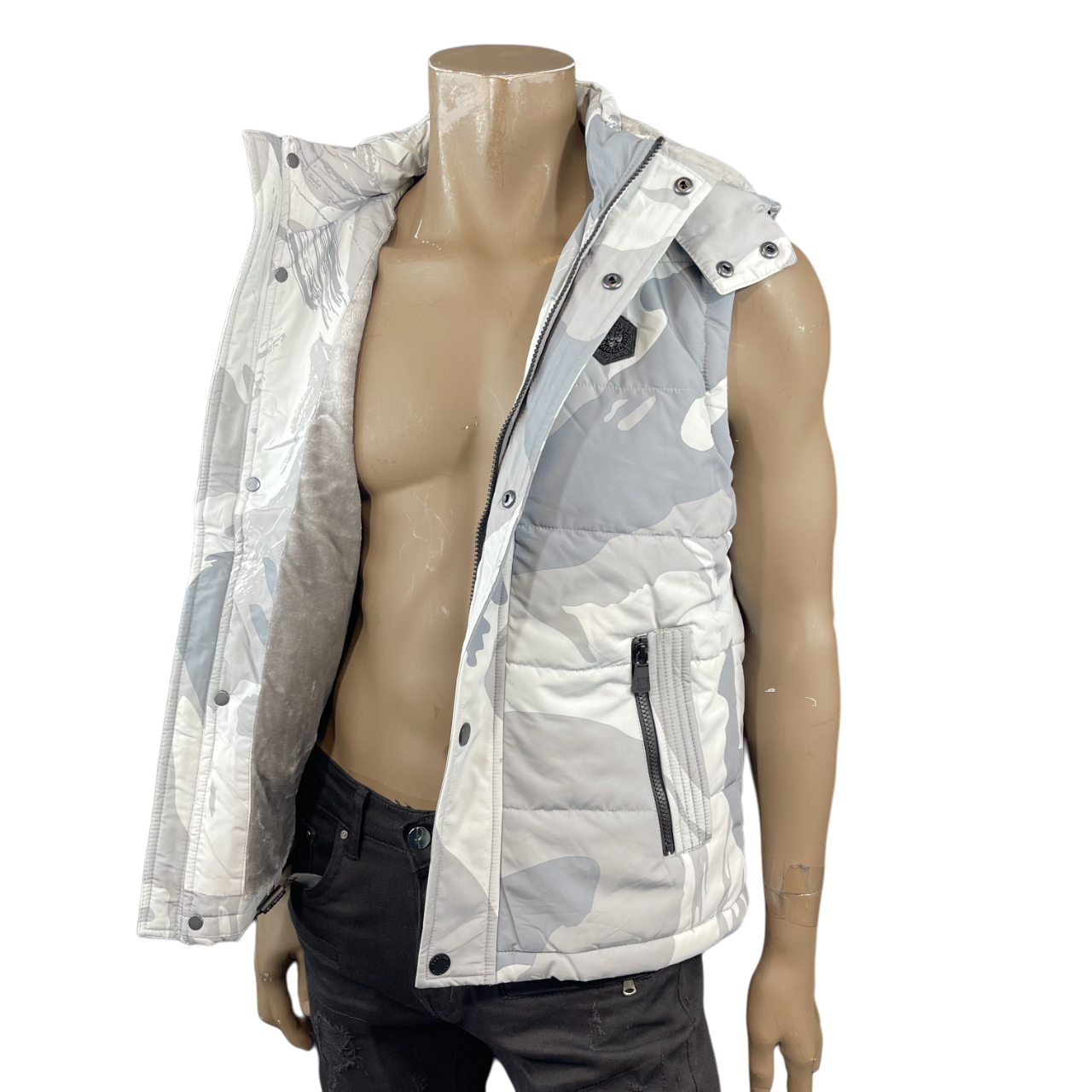 White Camo Vest Jacket