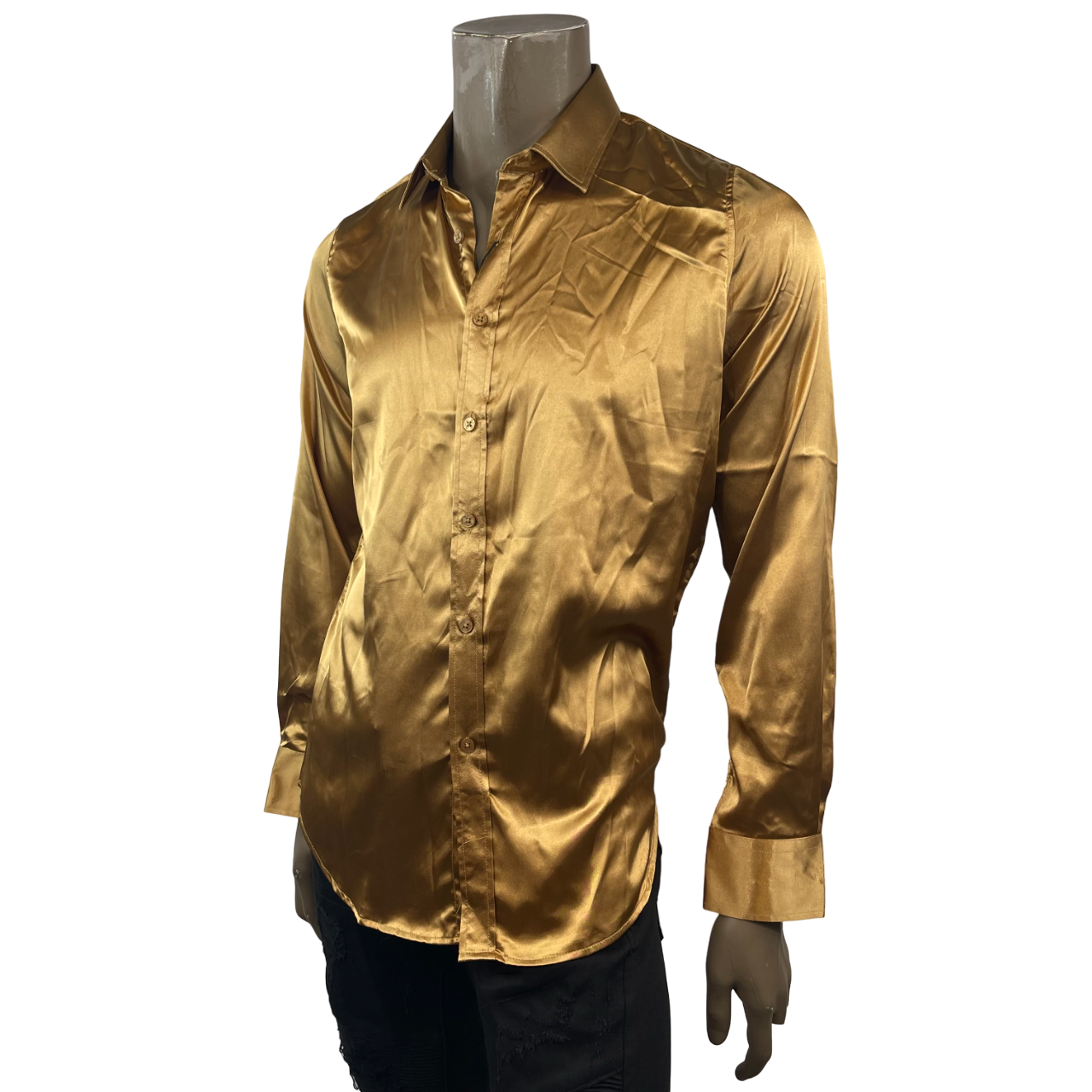 Gold Shiny Dress Shirt