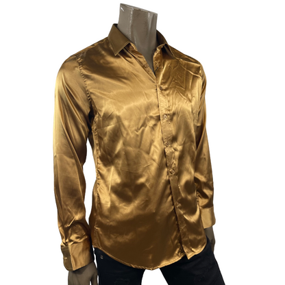 Gold Shiny Dress Shirt